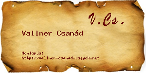Vallner Csanád névjegykártya